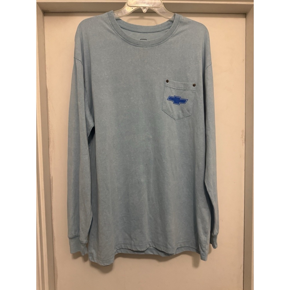 Chevrolet Camaro long sleeve pocket shirt Blue GM Brand Size XL